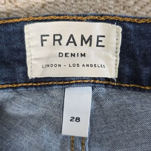 FRAME Denim Le High Slit Hem Skinny Jeans - Size 28 - Picture 4 of 14
